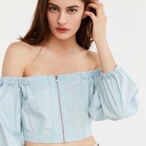 Urban Outfitters BDG cropped denim top